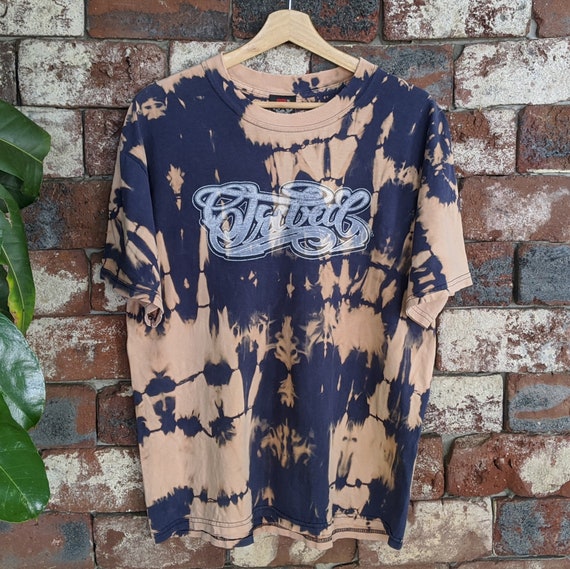 Tribal USA graffiti spellout custom bleached t-shi