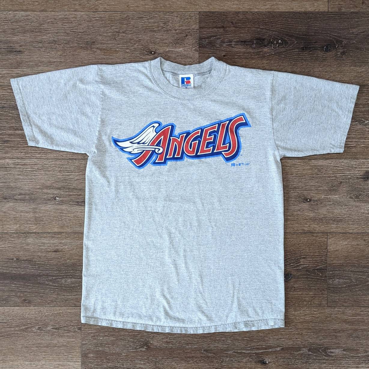 Anaheim Angels MLB Vintage Navy Blue Russell Athletic Jersey Shirt Mens XL