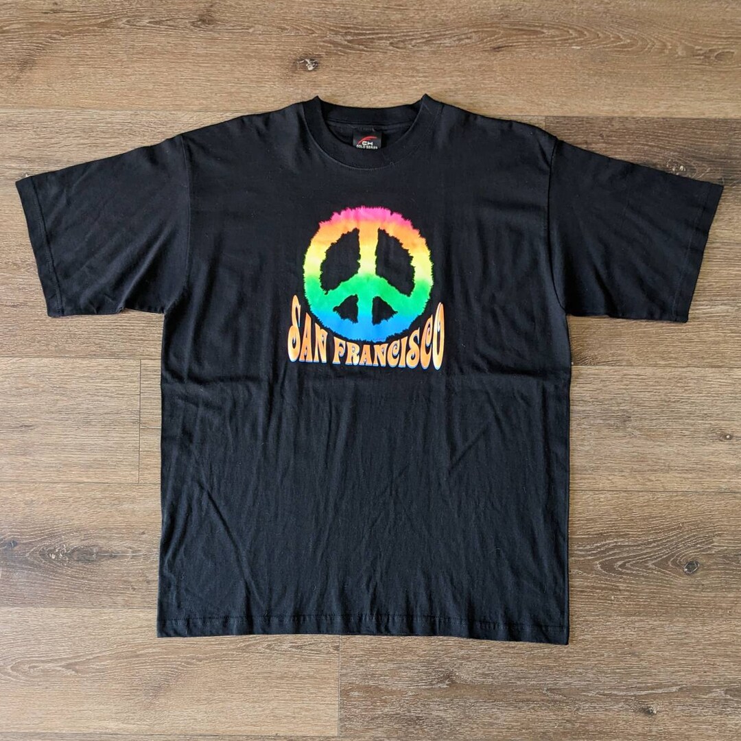 Vintage San Francisco Peace Symbol T-shirt - SIZE XL - Etsy