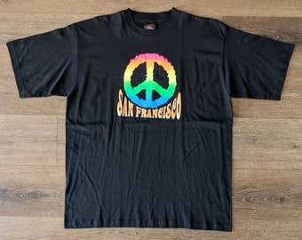 Vintage San Francisco Peace Symbol T-shirt - SIZE XL - Etsy