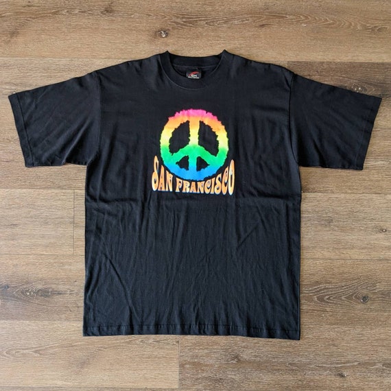 Vintage San Francisco Peace Symbol T-shirt - SIZE XL - Etsy