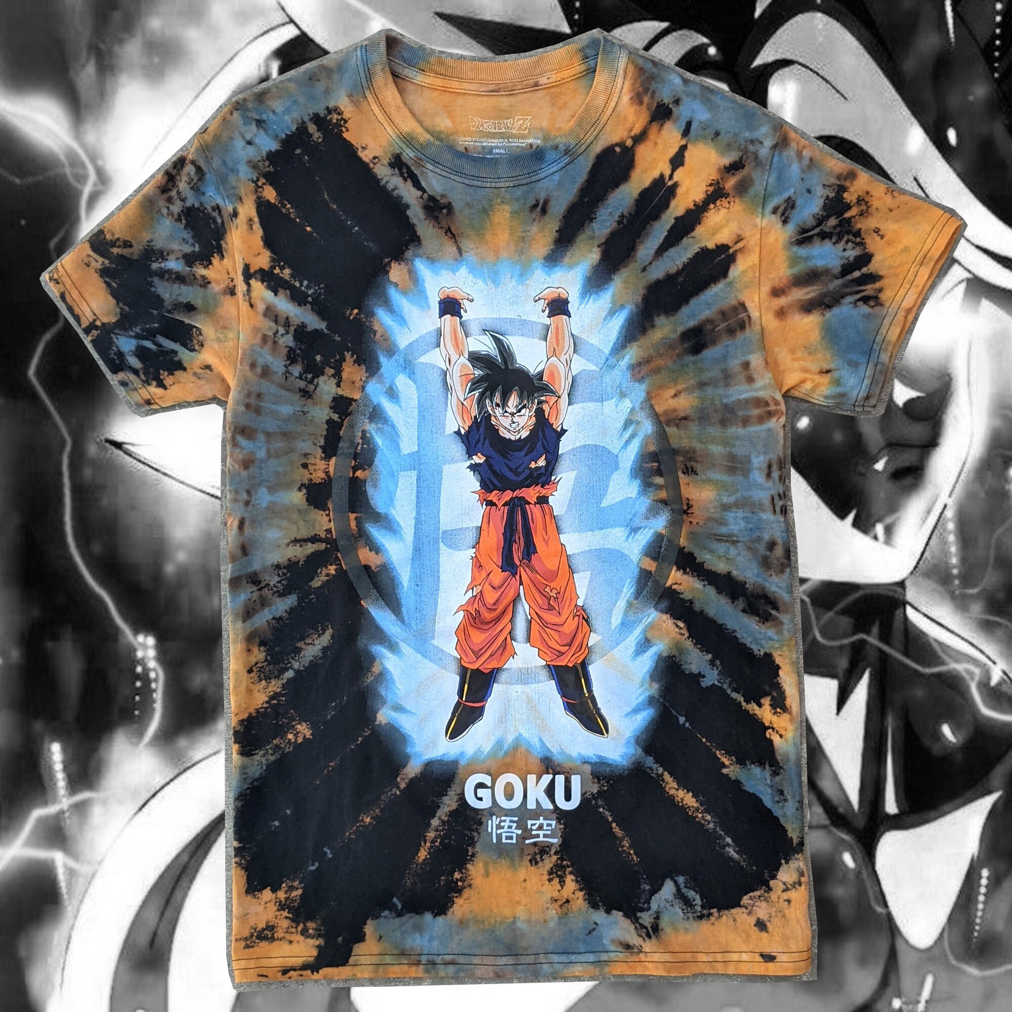 tie dye dragon ball z shirt