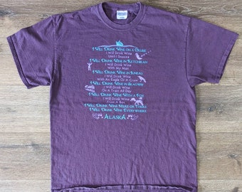 Vintage Wine Everywhere Alaska t-shirt - SIZE XL