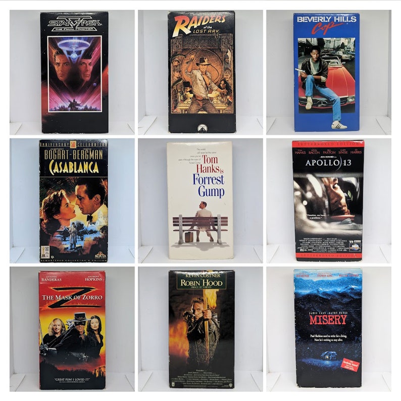 Vintage VHS Movie Tapes Etsy