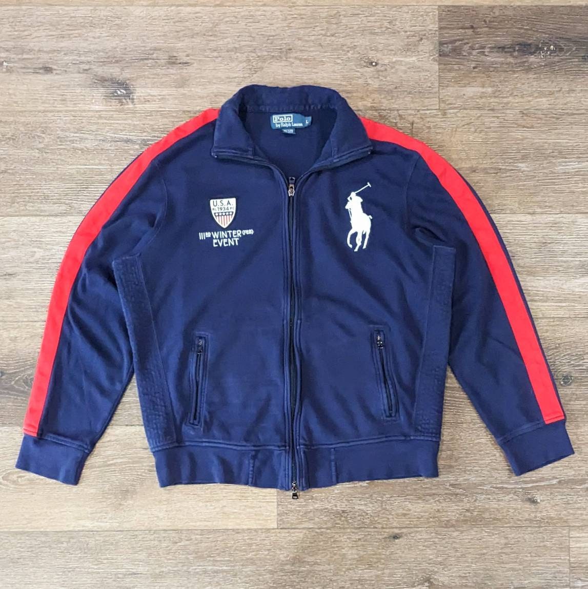 Vintage POLO Ralph Lauren USA 1934 Iiird Winter Event Track Jacket