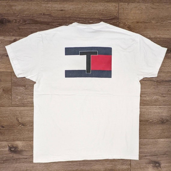 Vintage Tommy Hilfiger Signature Flag Logo T-shirt - Etsy