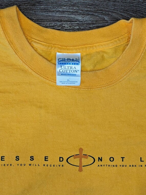 Vintage Blessed Not Lucky religious t-shirt - SIZ… - image 7