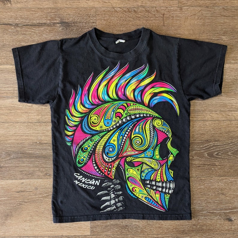 T-shirt Urban Backwoods Mexican Skull Uomo - Nero, Taglia M - Stampata Con Teschio Messicano, Cotone 100% Semi-pettinato, 190 G/m², Vestibilità Regolare, Fino Alla 5XL