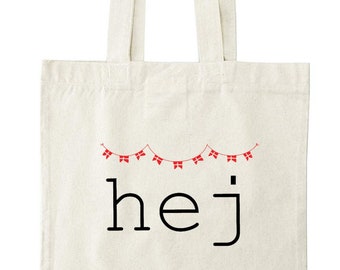 hej fabric bag jute bag holiday Denmark bag