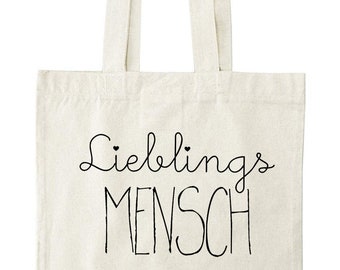 Liebling MENSCH Stoffbeutel Stofftasche Lieblings Mensch