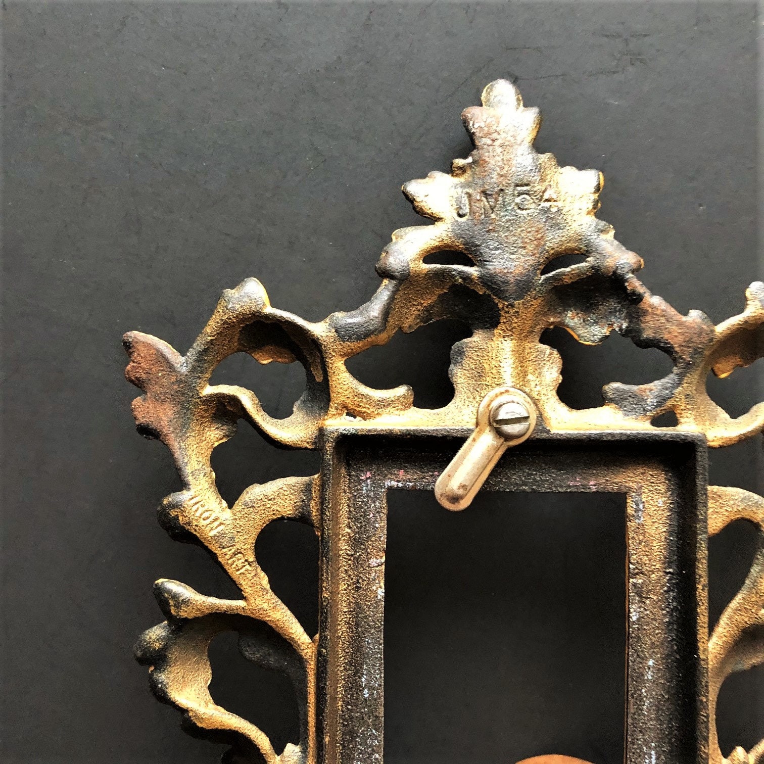 Cast Iron Picture Frame. Vintage Metal Tabletop Frame. Etsy