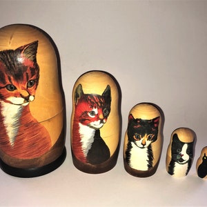 Nesting Dolls. Hand Painted Stacking Dolls.