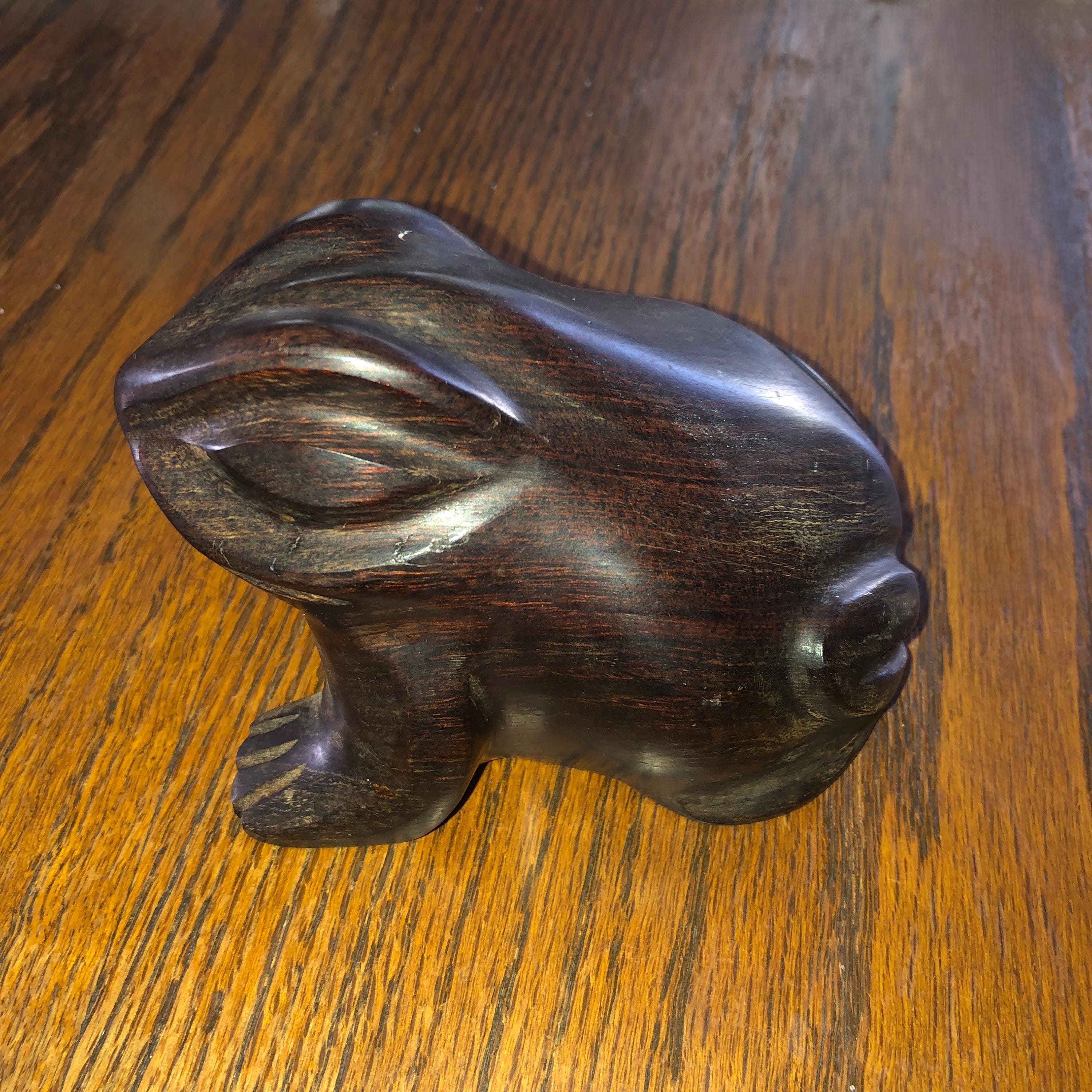 木製のカエルの置物。ビンテージのカエルのペーパーウェイト。 - Etsy 日本