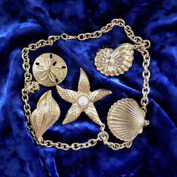 Womens Necklace. Avon Seashell/Starfish Necklace. - image 3