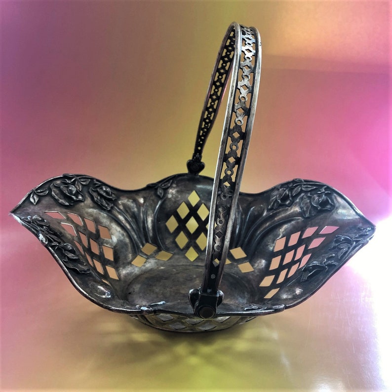 Vintage Wedding Basket. Forbes Silver Co. Quadruple Plate Etsy