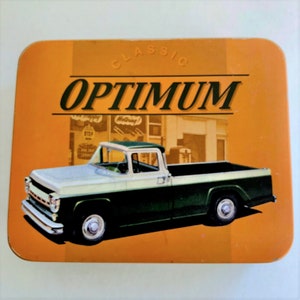 Classic Optimum Wallet Tin. Collectible Can.