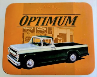 Classic Optimum Wallet Tin. Collectible Can.