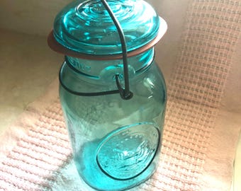 Mason Jar. Ball Blue Ideal Bi-Centennial Glass Jar.