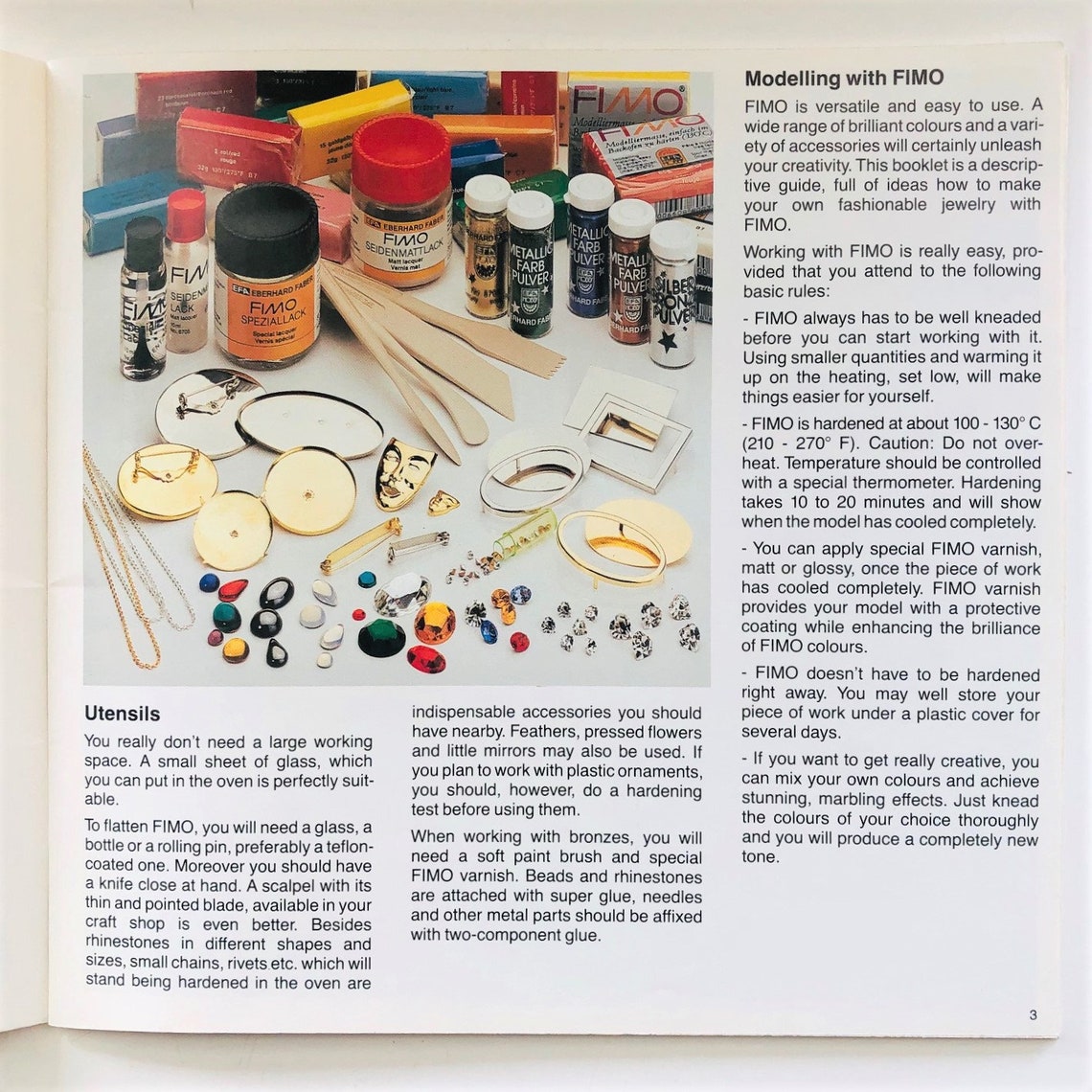 FIMO Clay Instruction Books. Etsy