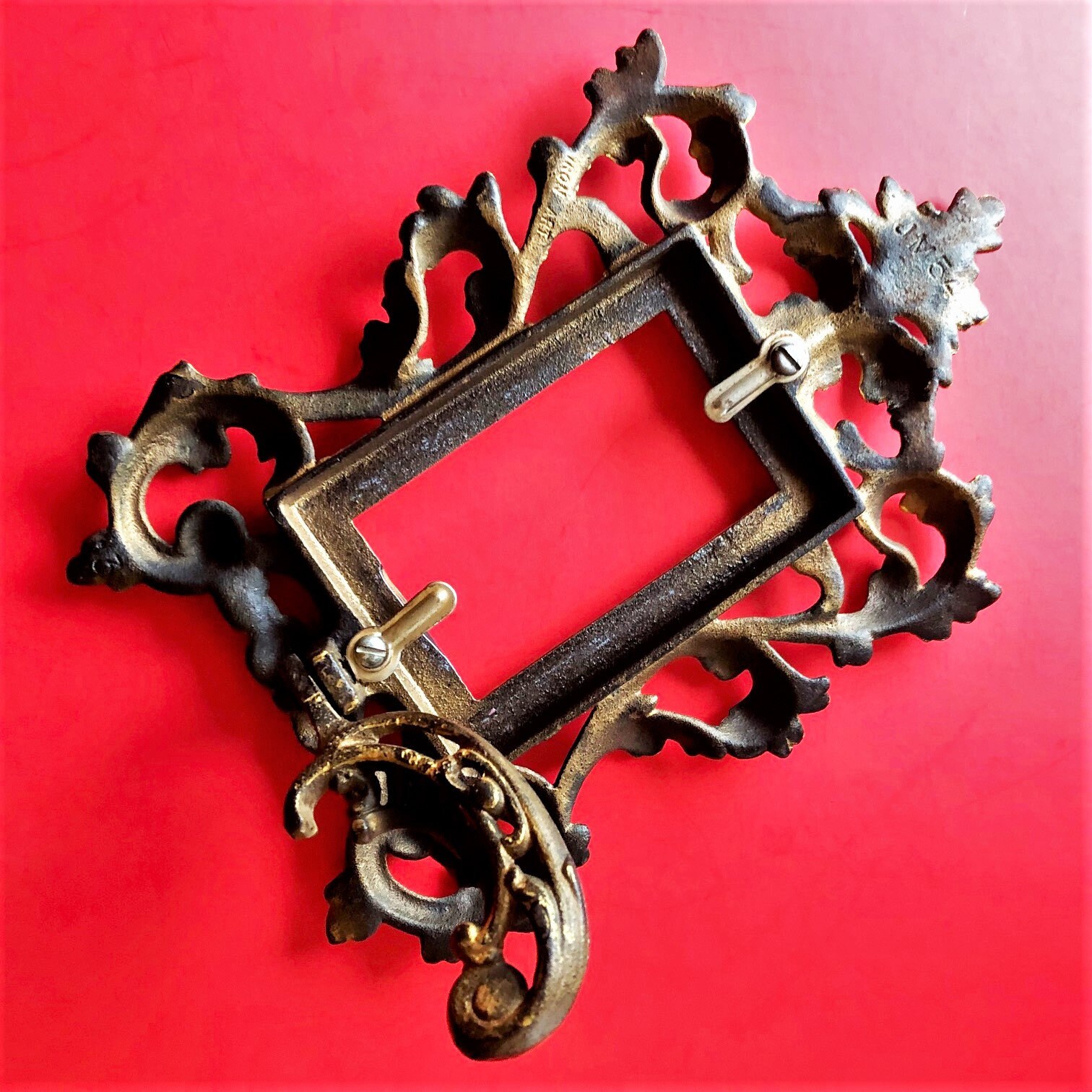 Cast Iron Picture Frame. Vintage Metal Tabletop Frame. Etsy