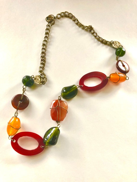 Womens Necklace. Vintage Handmade Beaded Necklace. - image 2