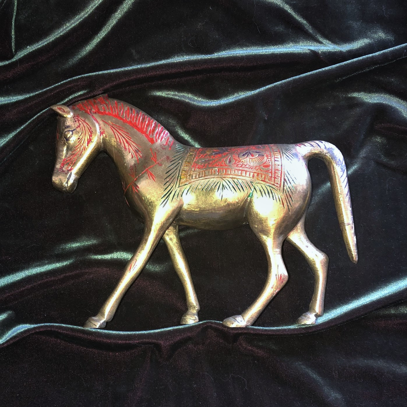 真鍮の馬。インド製のヴィンテージ馬。 - Etsy 日本