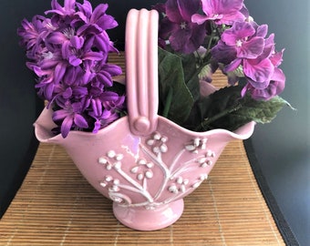 Vaso in ceramica. Vaso a cesto italiano