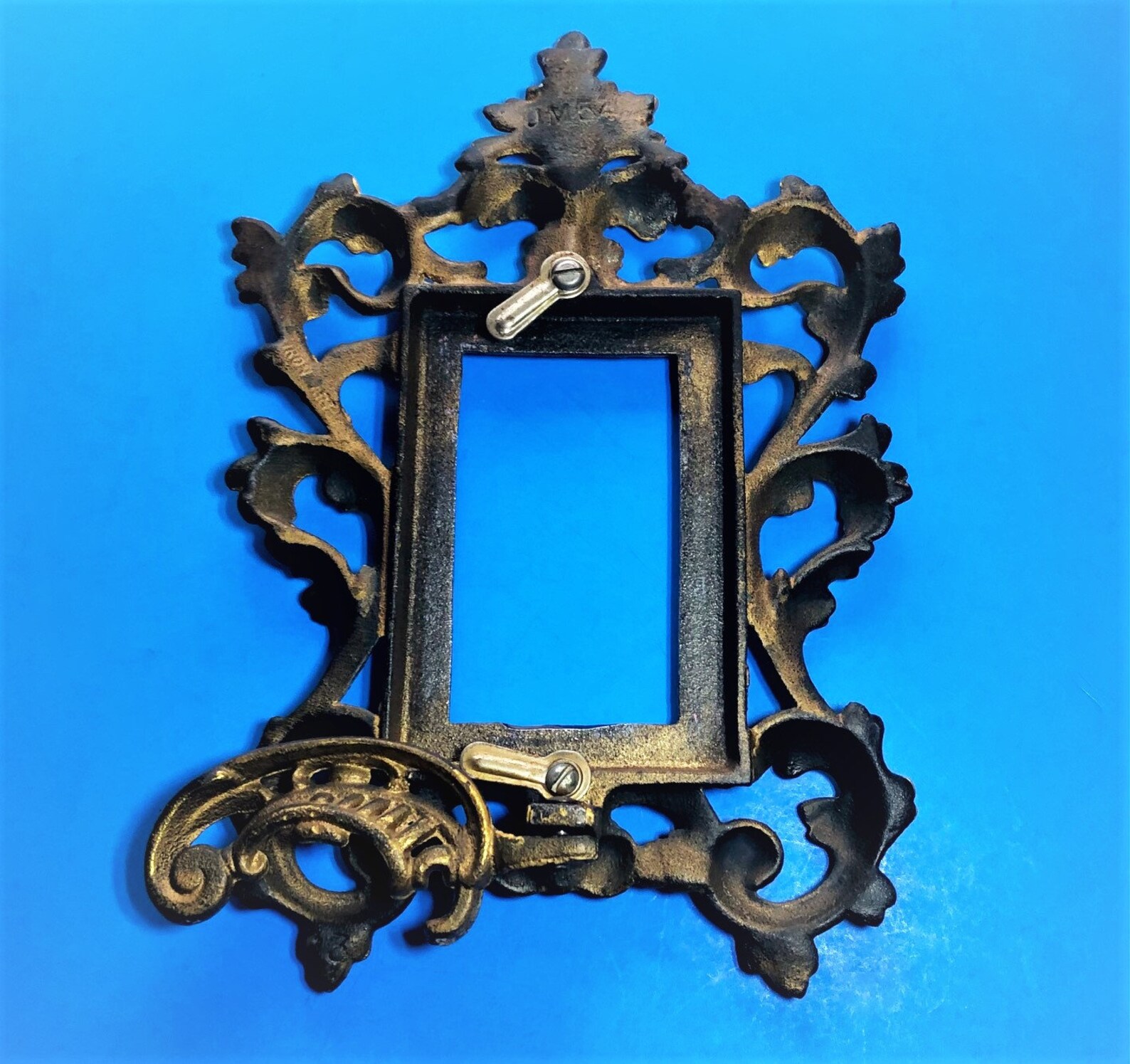 Cast Iron Picture Frame. Vintage Metal Tabletop Frame. Etsy