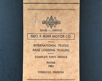 Vintage Note Pad. Geo. F. Burr Co. Paper Note Pad.