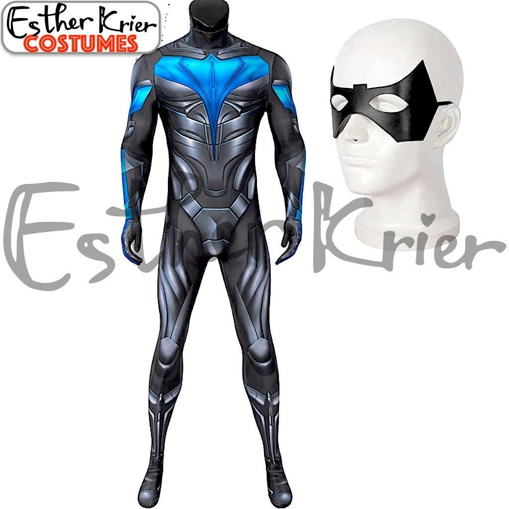 Cartera de Arkham Knight Nightwing Juego para arriba insignia de la insignia del metal Azul 