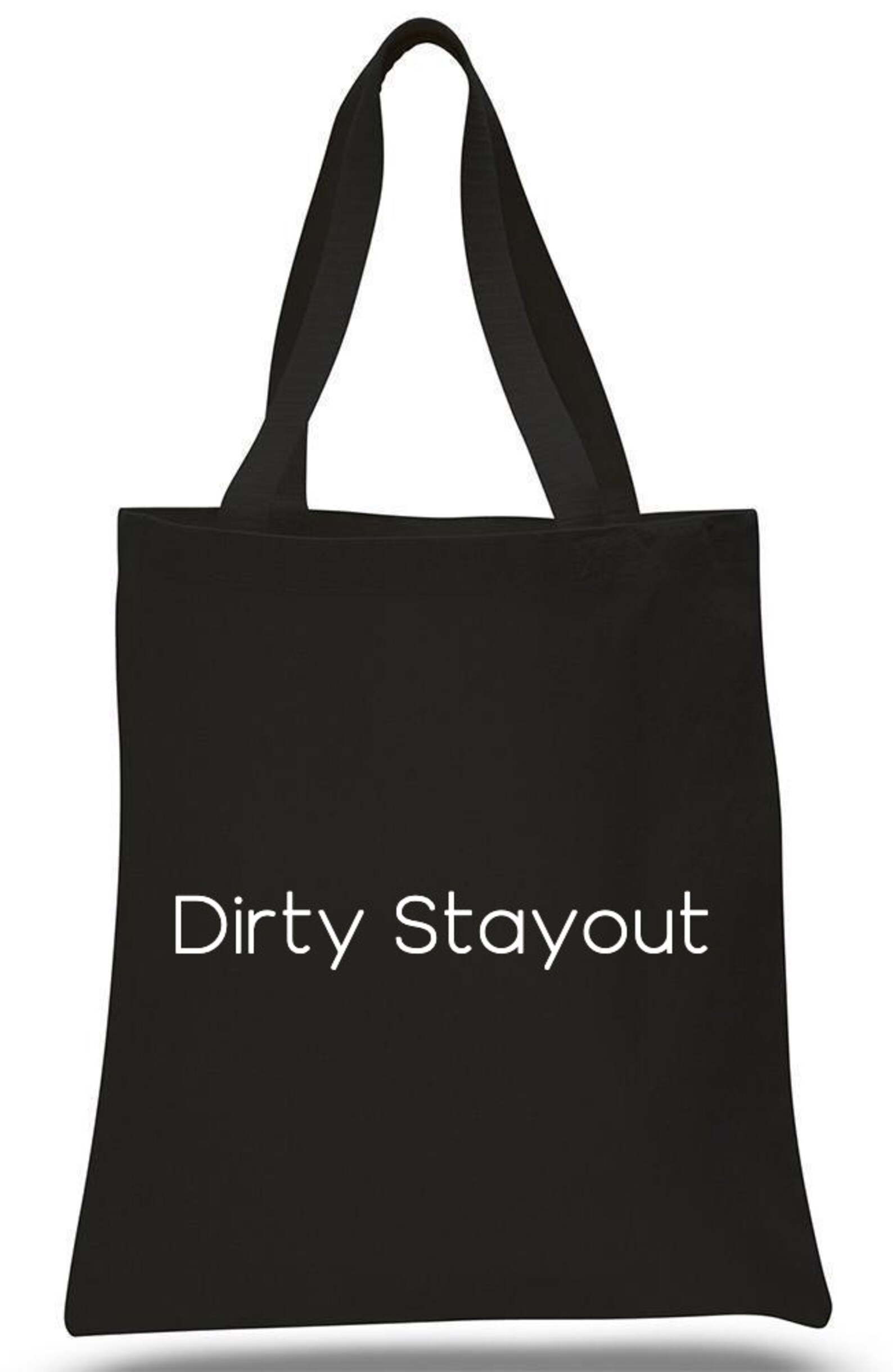 The Dirty Black Bag Dirty Stayout Black Canvas Tote Bag. Grocery Bag Laundry | Etsy