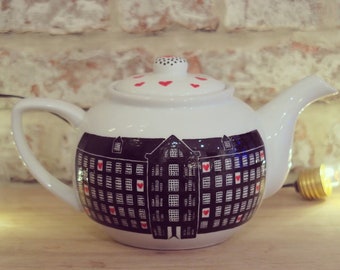 Personalised Teapot Wedding Anniversary Gift Venue Customised Mr & Mrs Tea Set
