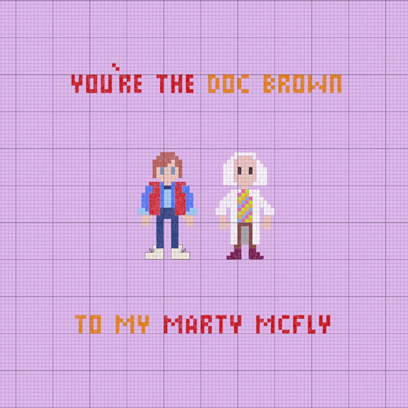 Back To The Future card Valentines, Engagement, Wedding, Congratulations, Marty McFly, Doc Brown image 2