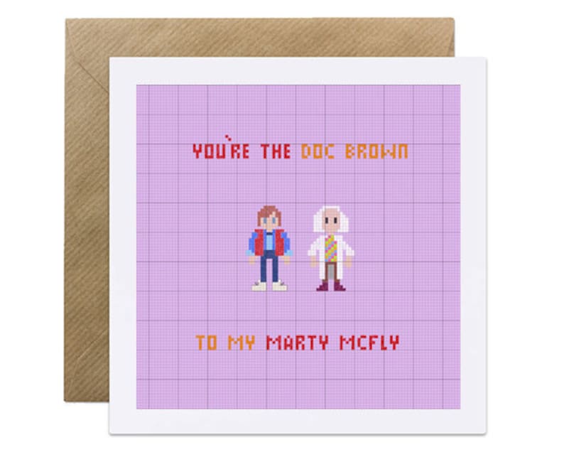 Back To The Future card Valentines, Engagement, Wedding, Congratulations, Marty McFly, Doc Brown image 1