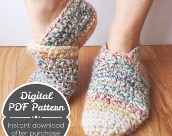 CROCHET PATTERN: House Slipper, Instant Download Pattern, Adult Slipper Pattern, Crochet Slipper Pattern, Unisex Slipper Pattern