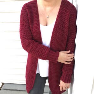 CROCHET PATTERN: Crochet Cardigan Pattern, Instant Download, Everyday Cardigan, Women's Clothing Pattern, Medium-XL and 1X-3X Cardigan image 3