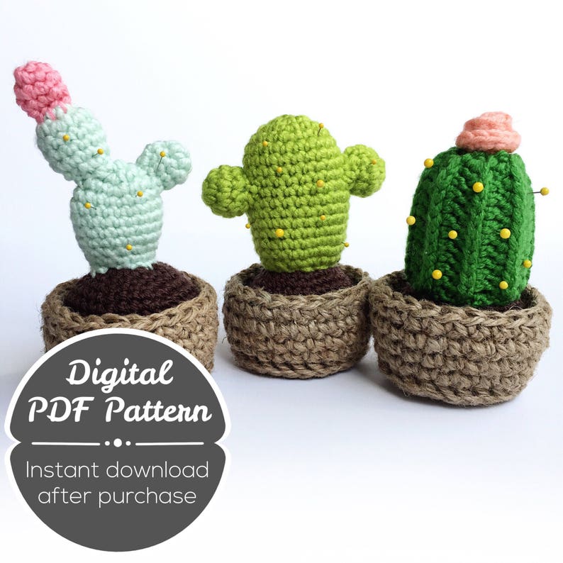CROCHET PATTERN Amigurumi Cactus Crochet Cactus Pattern Etsy