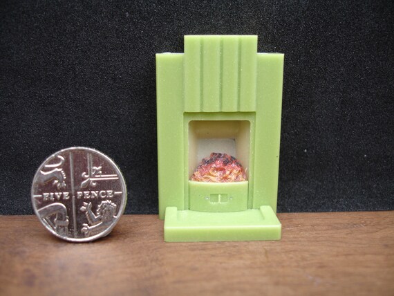 24th Scale Art Deco Odeon Style Fireplace Etsy
