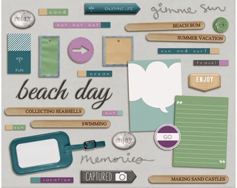Beach Bound - Word Art & Titles for Digital Scrapbooking