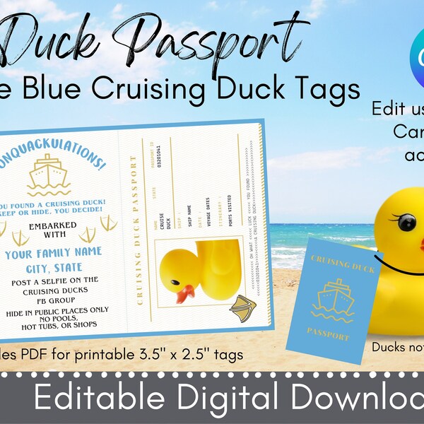 Duck Passport for Cruise Ship Etsy