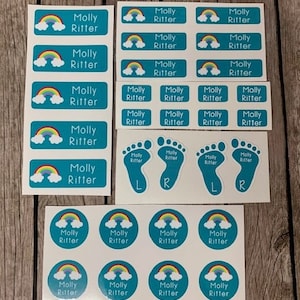 This pack contains what you need for camp, school, or daycare.  Label clothing with these extremely adhesive stickers and the larger ones for hard surfaces like water bottles and more. Kids lose things…we help you find them again!