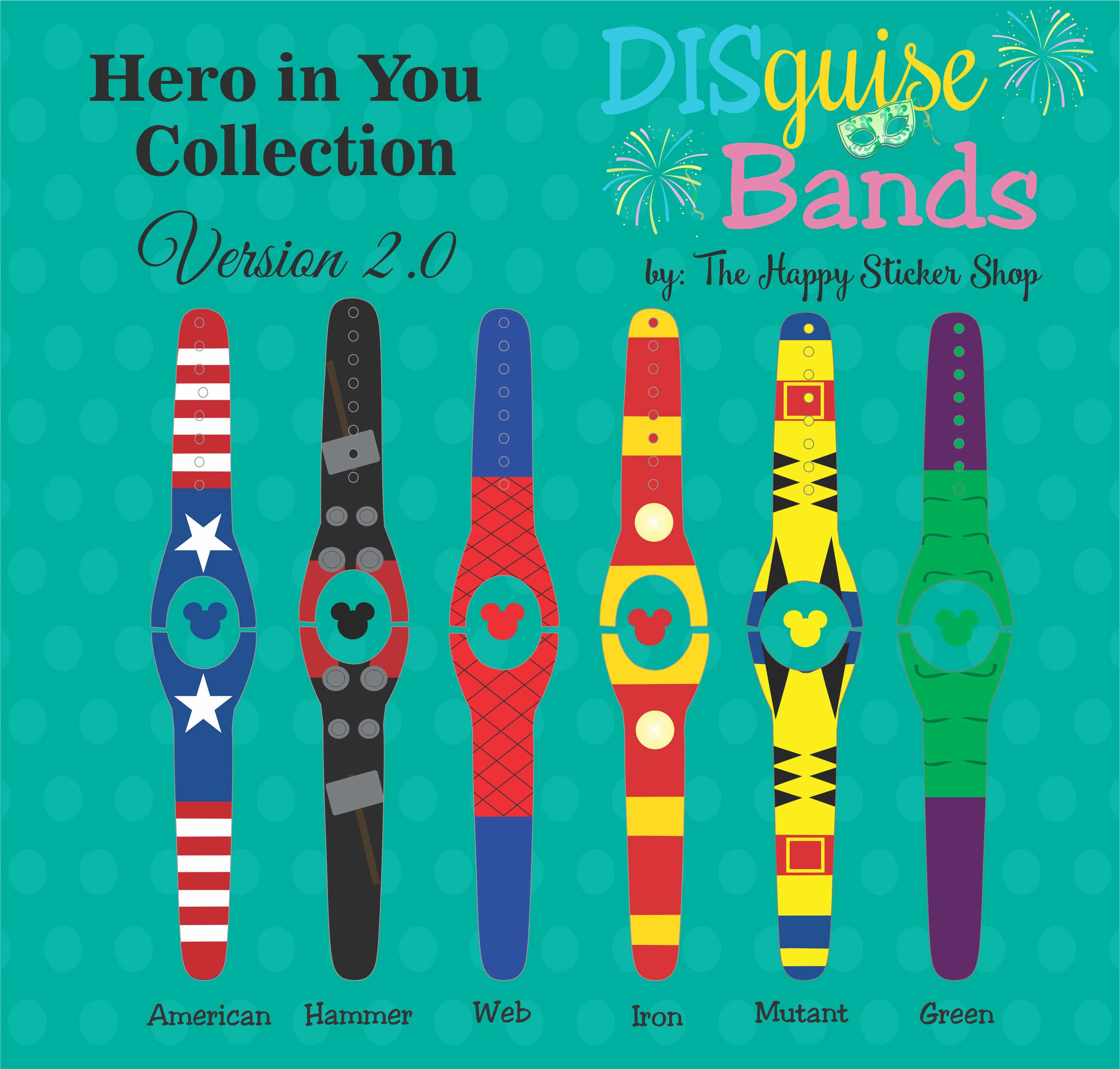 HeroesMagic Band 2.0 Decal |Magic Band Skins |Waterproof, Sunscreen P…