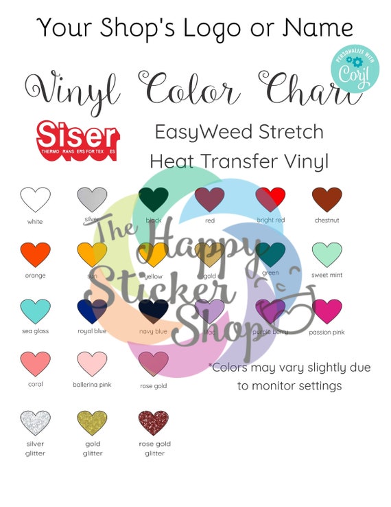 Siser Easyweed Stretch Color Chart