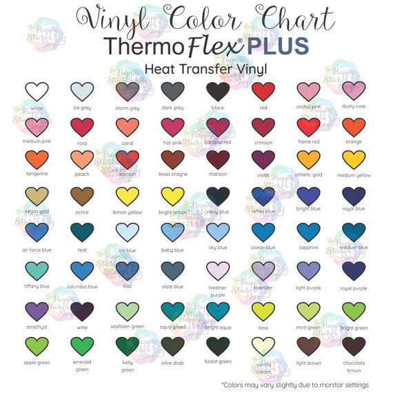 Thermoflex Plus Color Chart