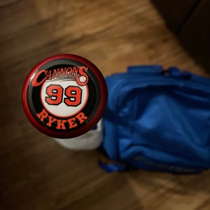 Personalized Baseball Softball Bat Knob Labels Set of 4 Helmet, Water bottles, Equipment Decals Labels for Softball Baseball Bats image 5