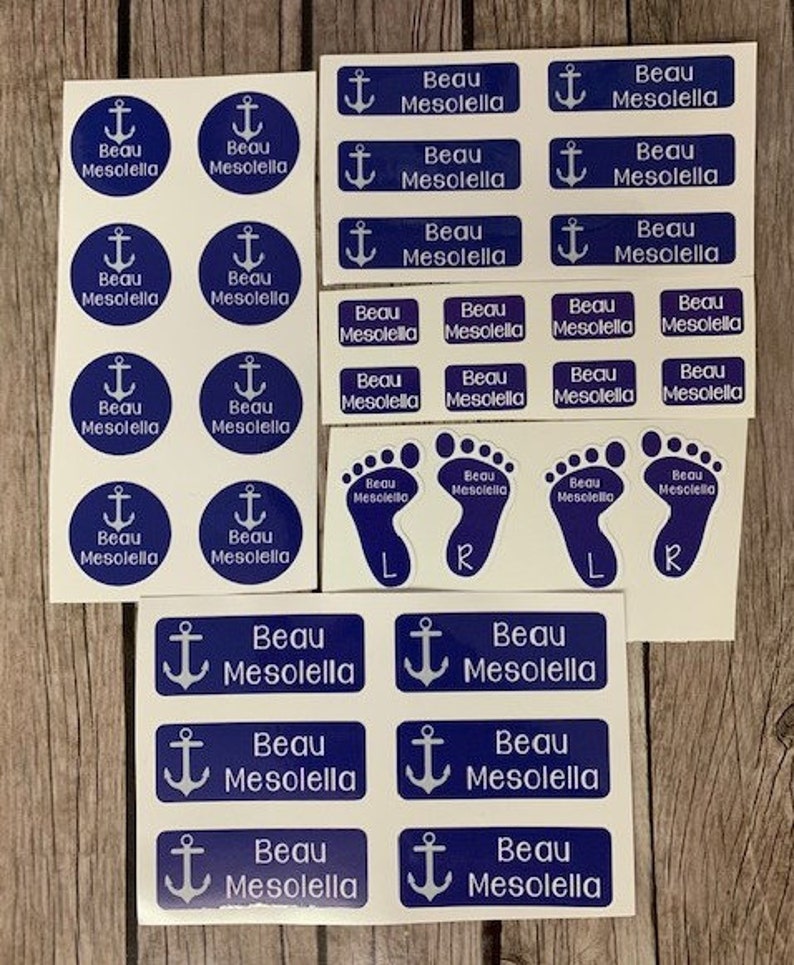 This pack contains what you need for camp, school, or daycare.  Label clothing with these extremely adhesive stickers and the larger ones for hard surfaces like water bottles and more. Kids lose things…we help you find them again!