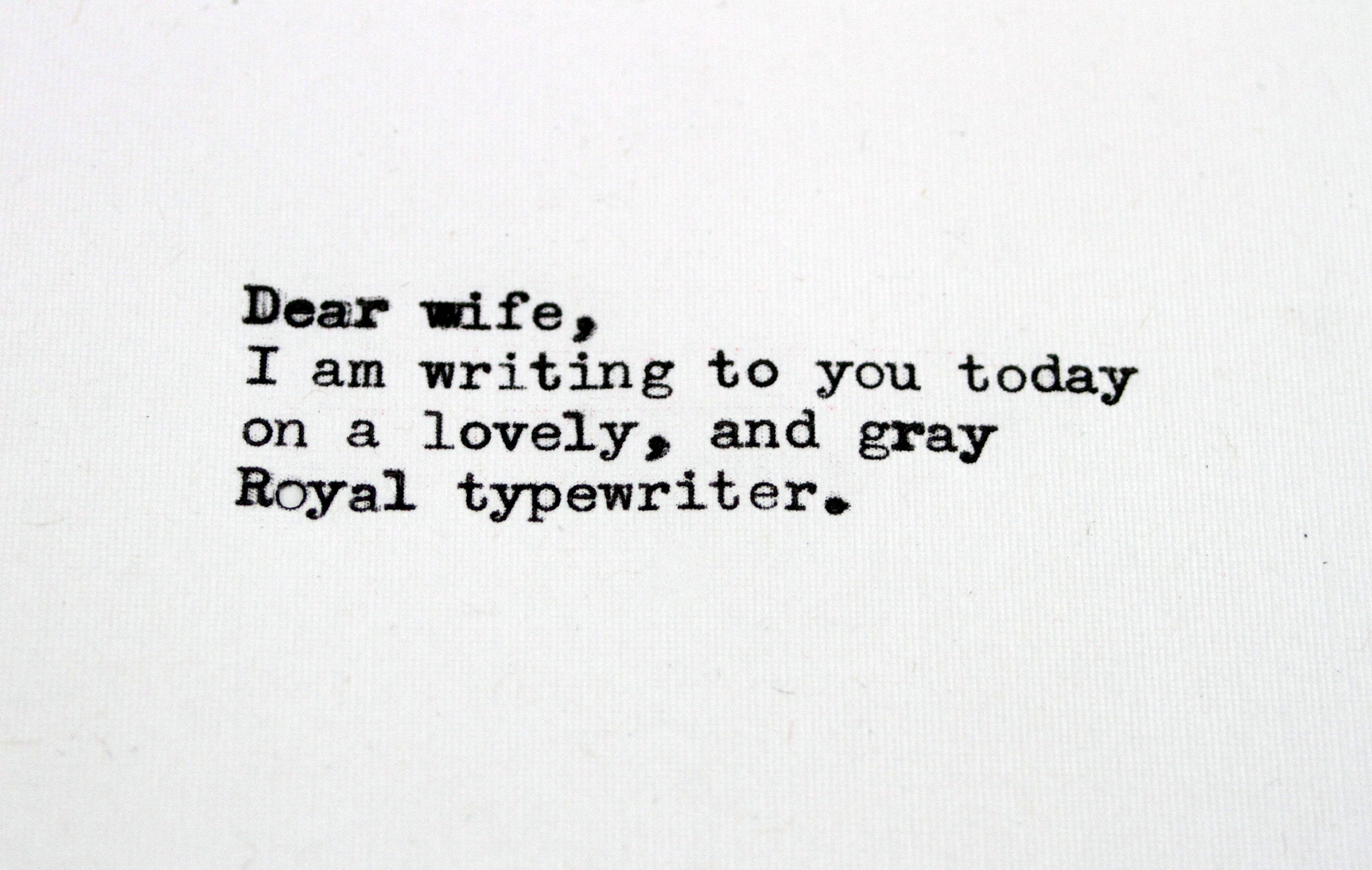Custom Typewritten Letter Etsy