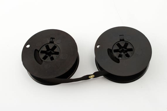 Solid Black + Corona Silent Typewriter Ribbon 2 Pack - Black and Red 1 1