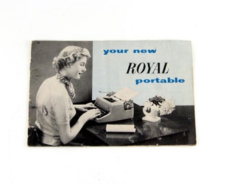 Royal Portables Vintage Typewriter Owner's Manual - Royal Typewriter Owner's Manual - Vintage User Manual for Royal Portables from the 1950s