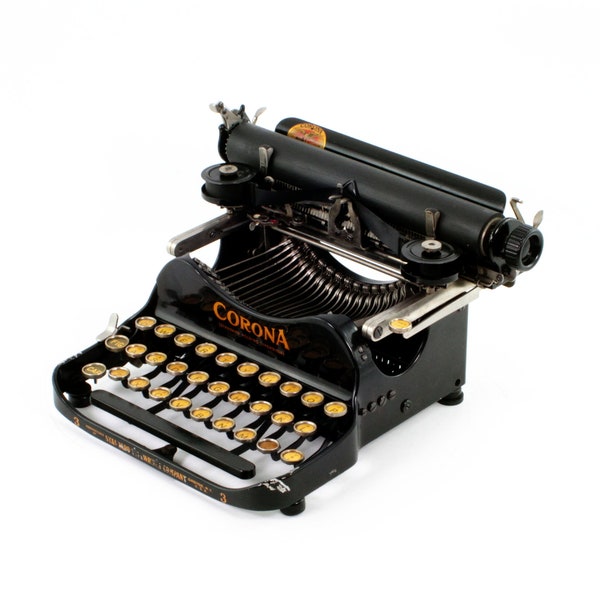 Antique Typewriter, Corona 3 folding, restored